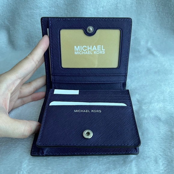 Michael Kors Mercer Leather Card Case - Iris (Purple) - Picture 4 of 10